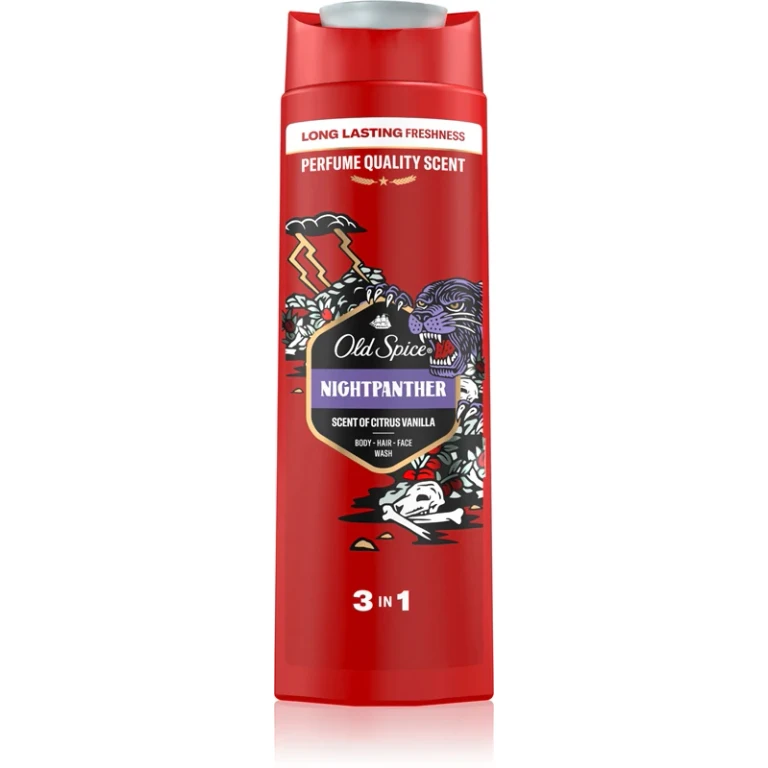 Shower Gel For Men Nightpanther (Body-Hair-Face Cleanser) - Volume: 400 Ml