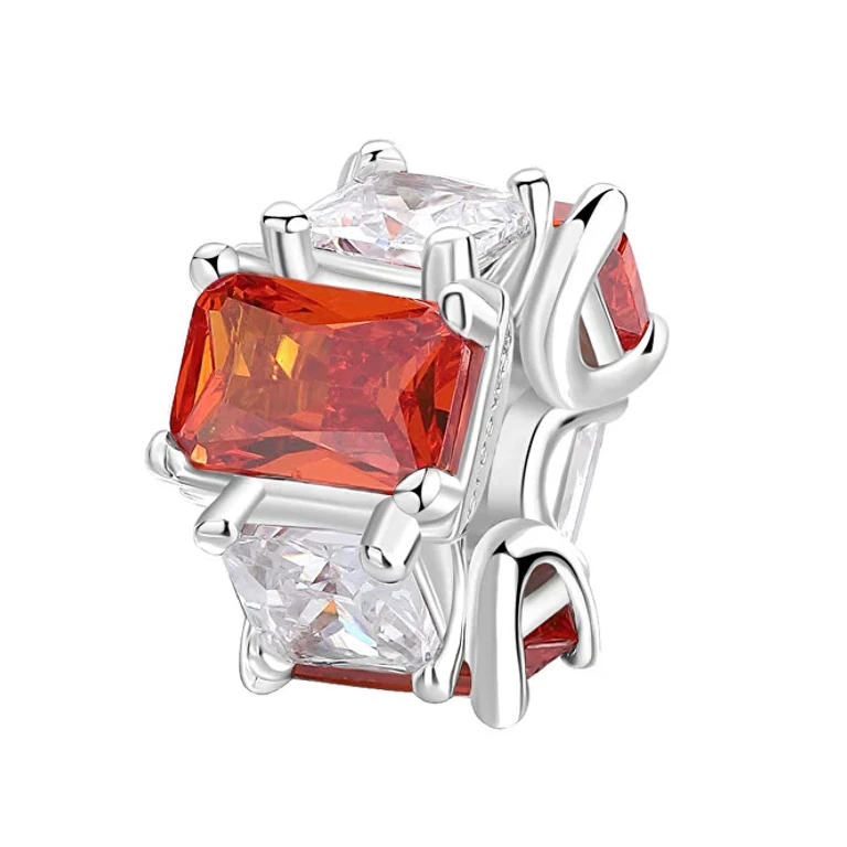 Fancy Vitamin Orange FVO01 Shiny Silver Pendant