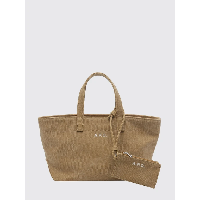 Le Drummer Handtasche aus beigem Baumwoll-Canvas