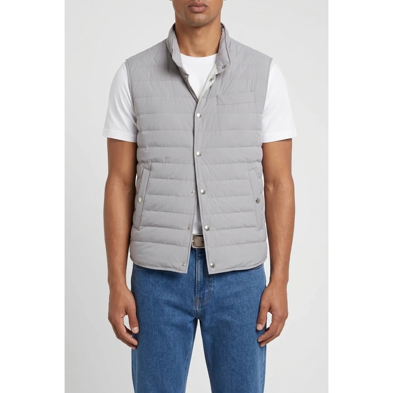 Light Grey Quilted Vest