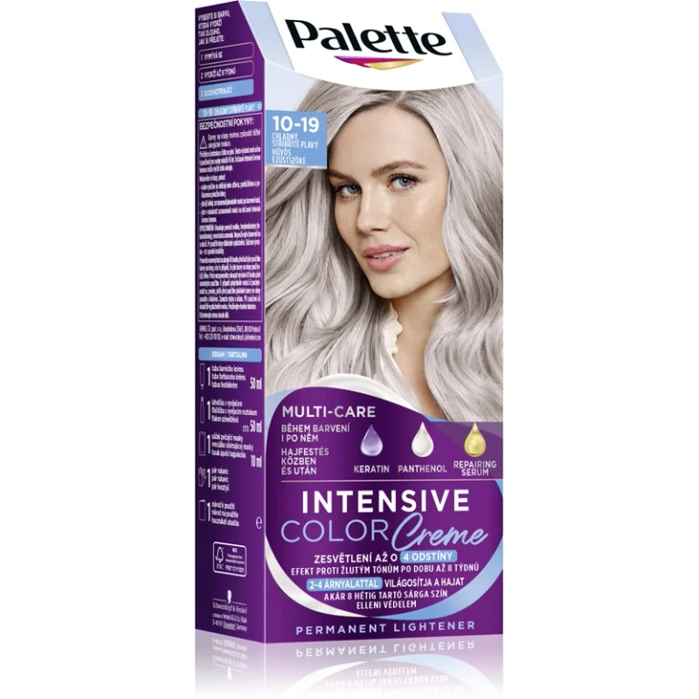 Palette Intensive Color Permanent Hair Dye Cream Color 10-19 Cool Silver Blonde