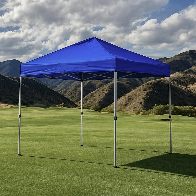 Personal-Shelter 10'x10' Pop Up Canopy, One-Person Setup with Wheel-Bag & Spikes