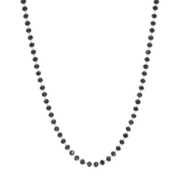 Necklace With Black Beads Happy Shac46
