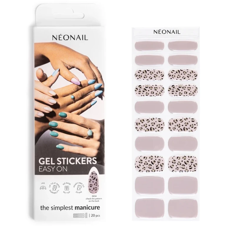 Easy On Gel Nail Stickers Color M04 20pcs
