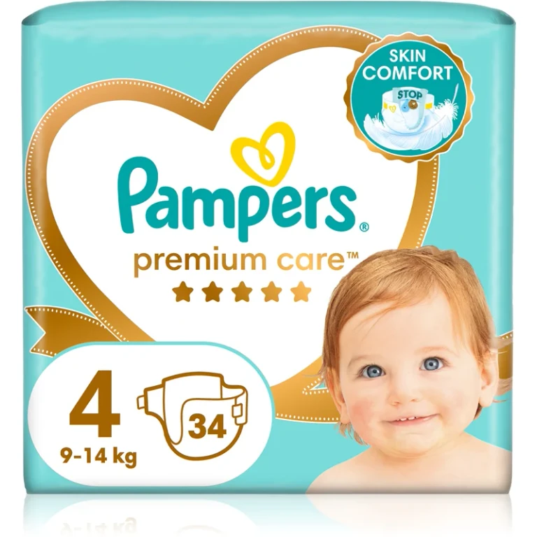 Premium Care size 4 disposable diaper 9-14 kg 34 pieces