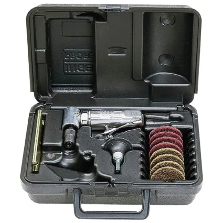 301B2MK 0.25 HP 21000 RPM Front Exhaust 2 in. Pad Air Angle Die Grinder with 1/4 in. and 6 mm Collets