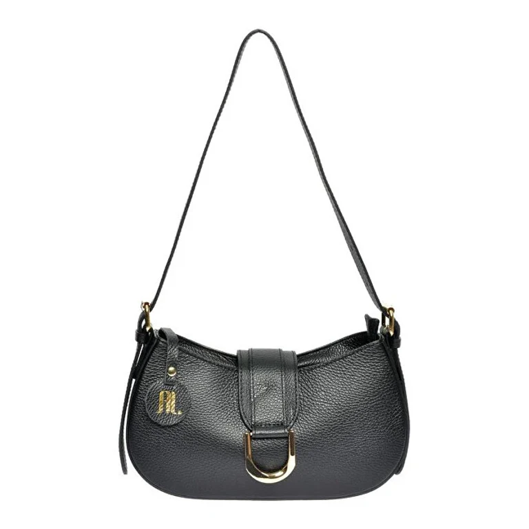 Black Leather Women's Banana Bag