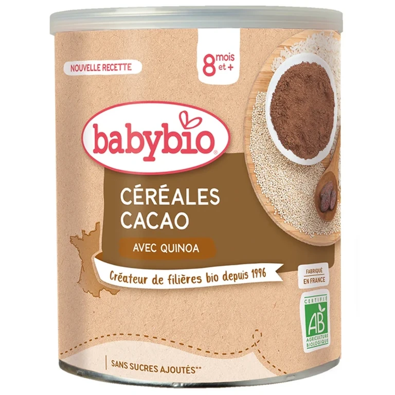 Cereals - 8 months and + - Cocoa Cereals with Quinoa - BIO 220G