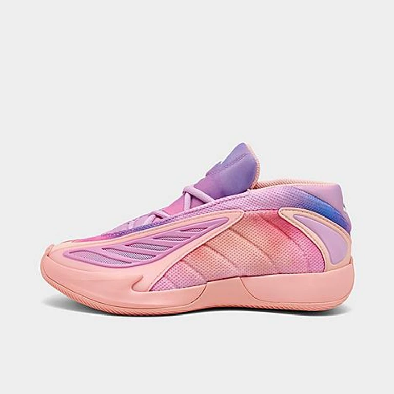 Little Kids Anthony Edwards 2 Basketball Shoes in Haze Coral/Bliss Lilac/Zero Metallic Size: 1.0