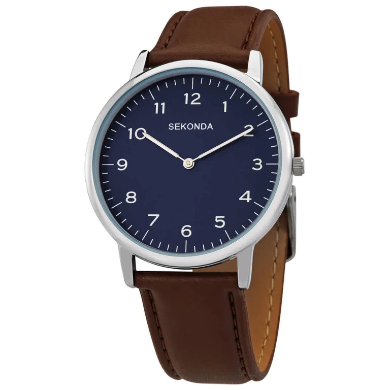 Quartz watch with leather strap 1347.84 for men