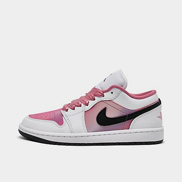 Jordan Women's Air Retro 1 Low SE Casual Shoes in white/desert berry-b Size: 5.0
