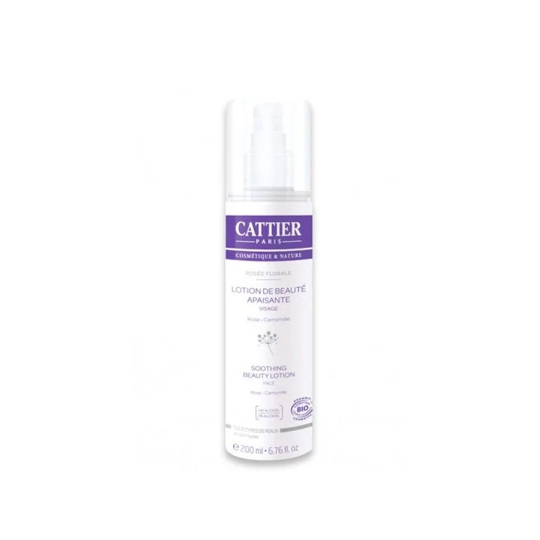 Cattier Rosée Florale Soothing Beauty Lotion for the Face Pink Chamomile ORGANIC 200ML