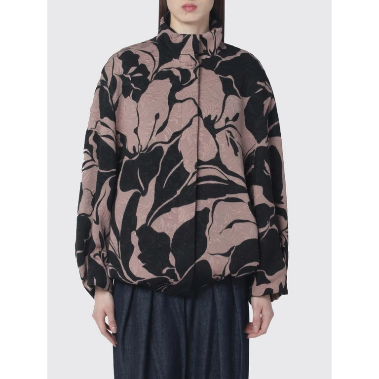Cotton Blend Bomber Jacket with Floral Print (1305003266900)