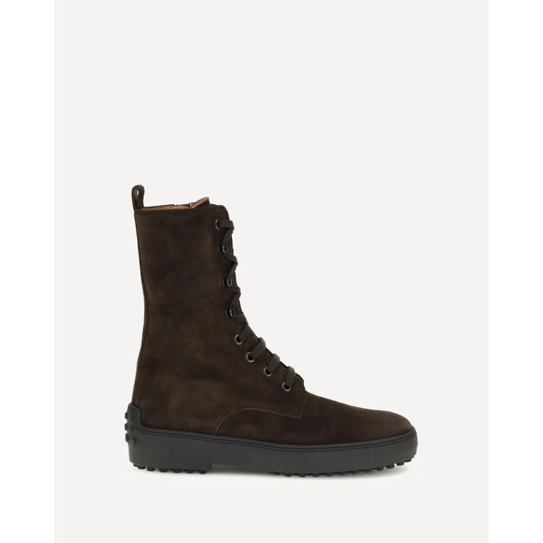 TOD'S Winter Gommino suede leather lace-up ankle Boots Female 37