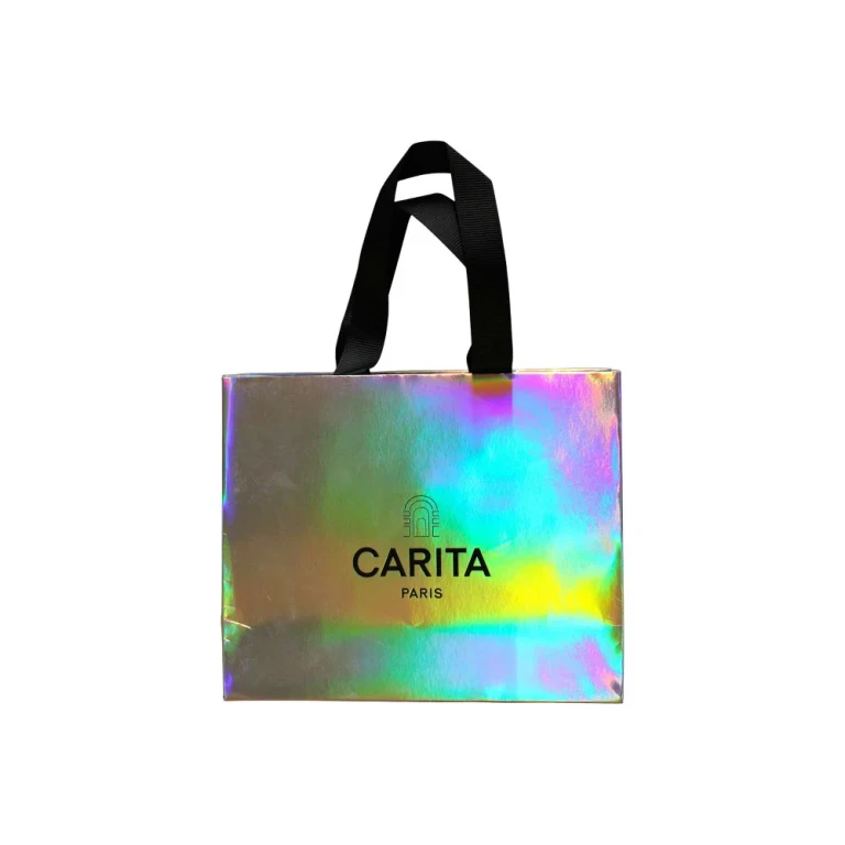 , fabric bag, silver, small