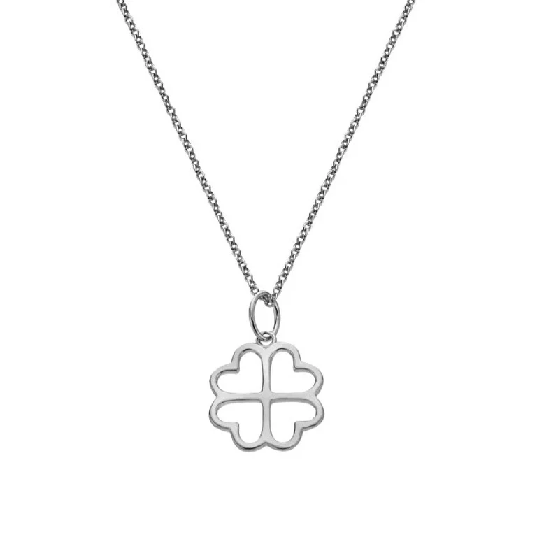 Silver Clover Necklace Silver Whisper Swp010 (Chain, Pendant)