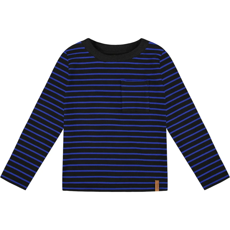 Long Sleeve Brushed Jersey Striped T-Shirt - Little Boy