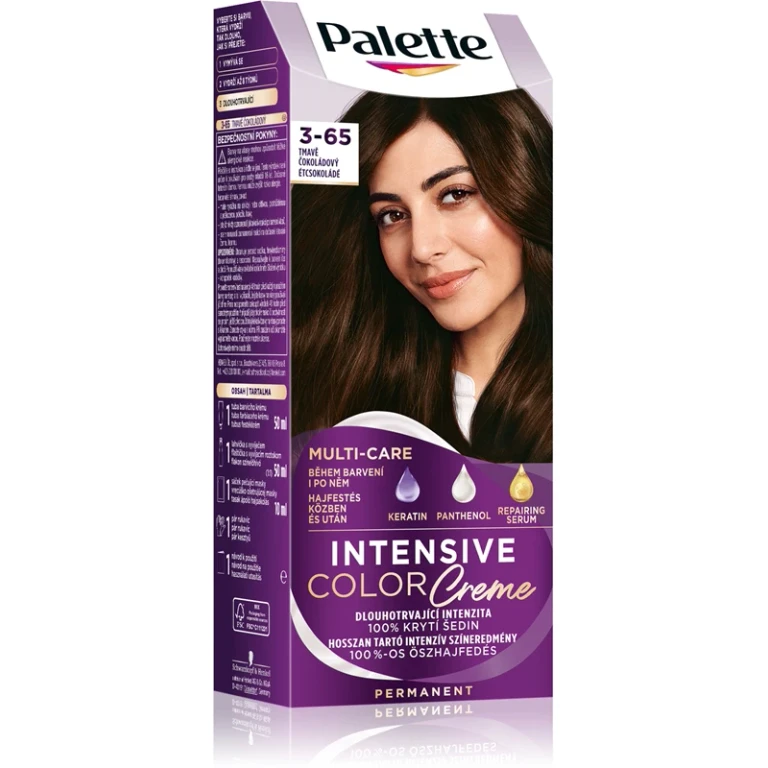 Palette Intensive Color Creme permanent hair dye color 3-65 (W2) Dark Chocolate