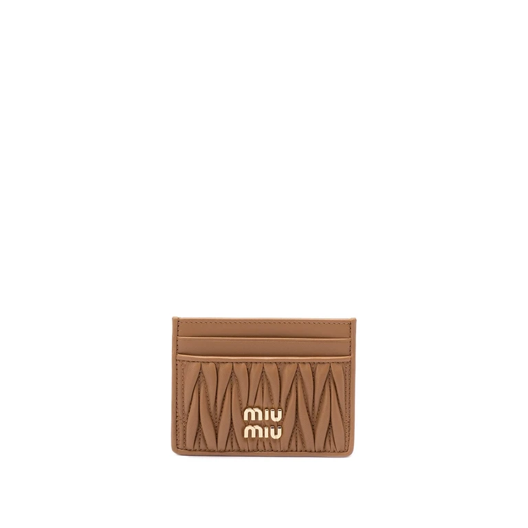 Miu Miu Matelassé Leather Card Holder