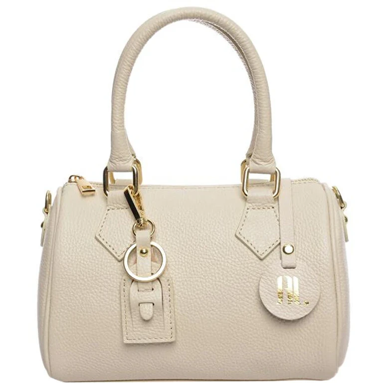 Beige Leather Handbag for Women