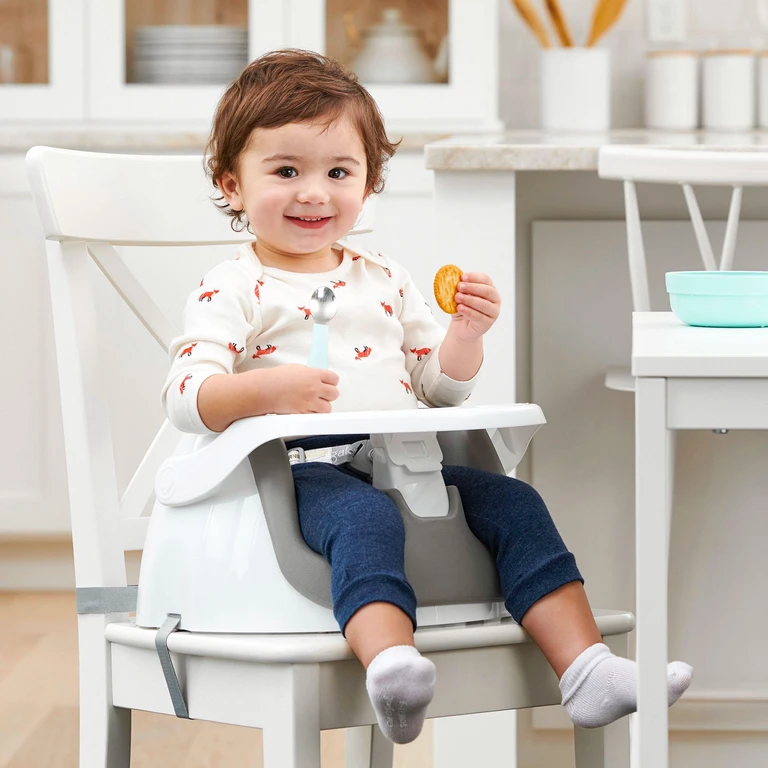 Baby My Little Seat 2-in-1 Floor and Booster Seat, Gray:- Gray