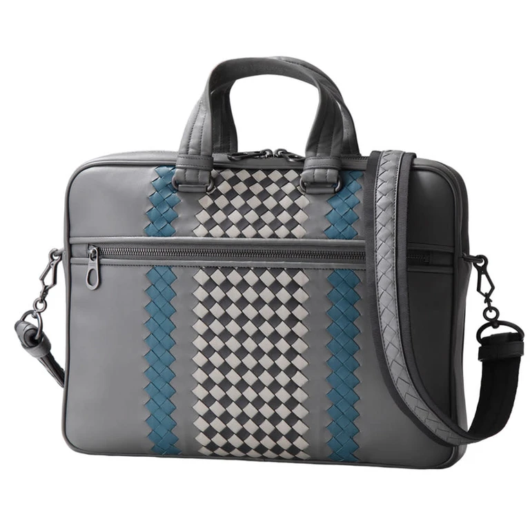 Briefcase Men's Intrecciato Leather Business Bag