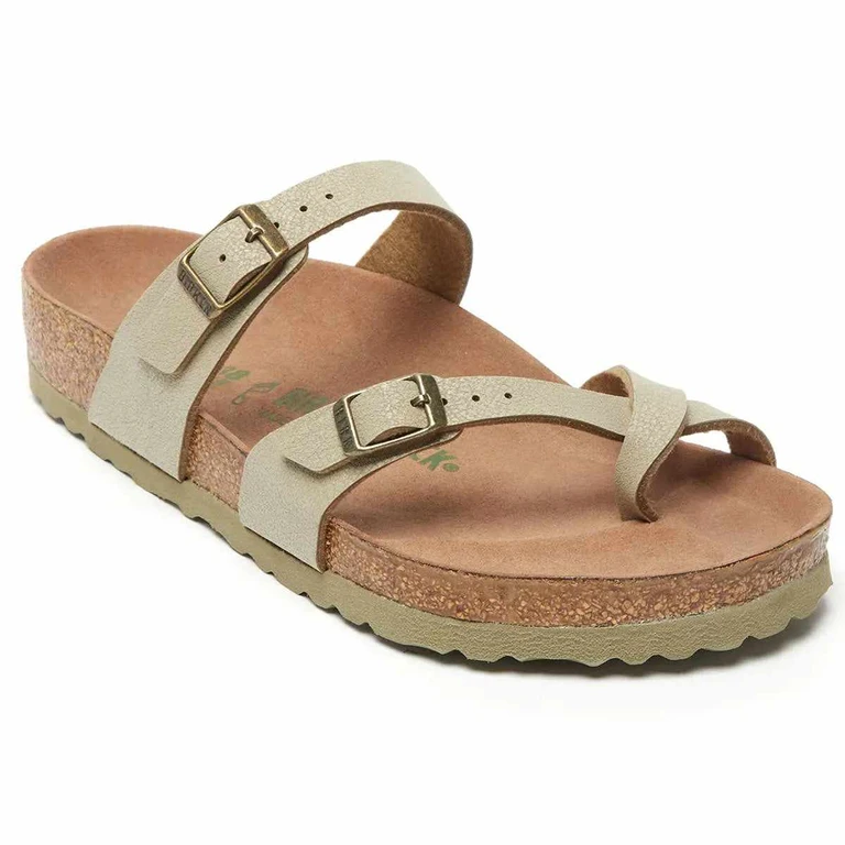 Women's Mayari Vegan Birkibuc Faded Khaki Sandals