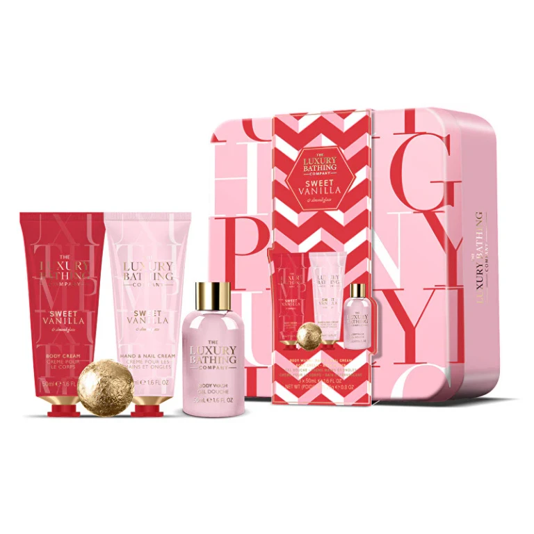 Gift Set in Tin Box Vanilla and Almond 4 Pieces