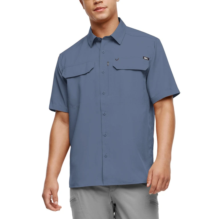 Woven Tech Shirt Blue XS:- Blue, XS