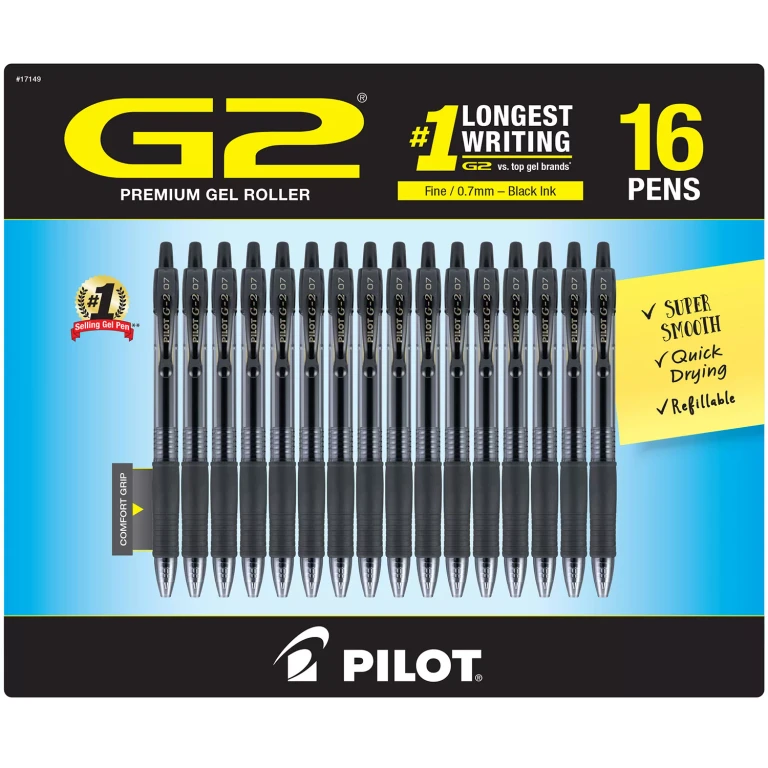 G2 Retractable Roller Ball Gel Pens, Select Color (Fine) (Black):- Black