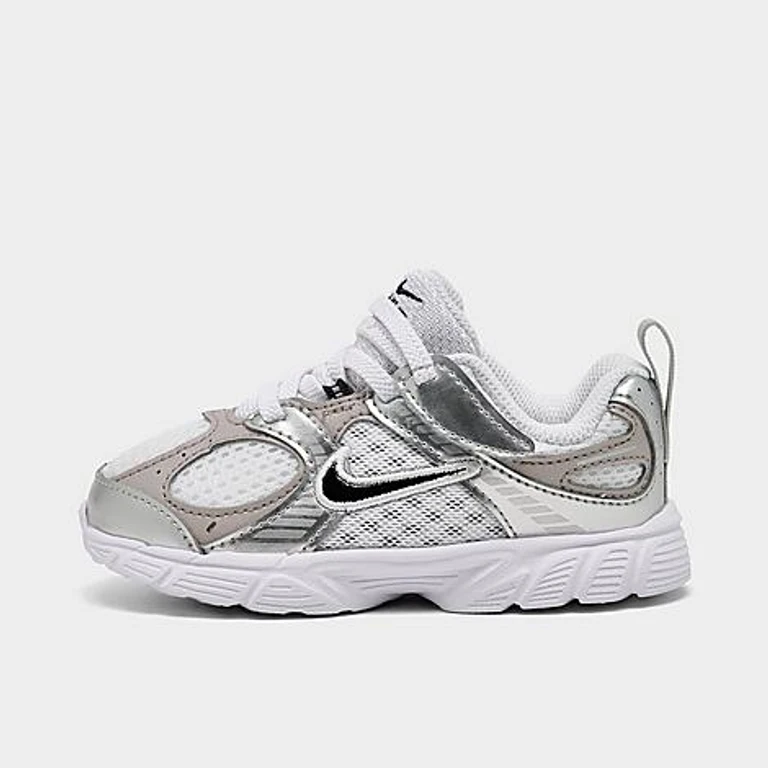 Kids Toddler V5 RNR Stretch Lace Casual Shoes in White/Black/Vast Grey Size: 4.0
