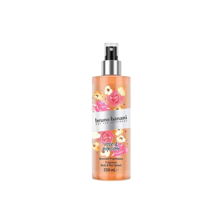 Sweet Fantasy Rose & Popcorn Scented Body Spray for Body and Hair for Women 250ml