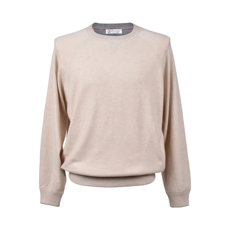 Sand Cashmere Crew Neck Sweater