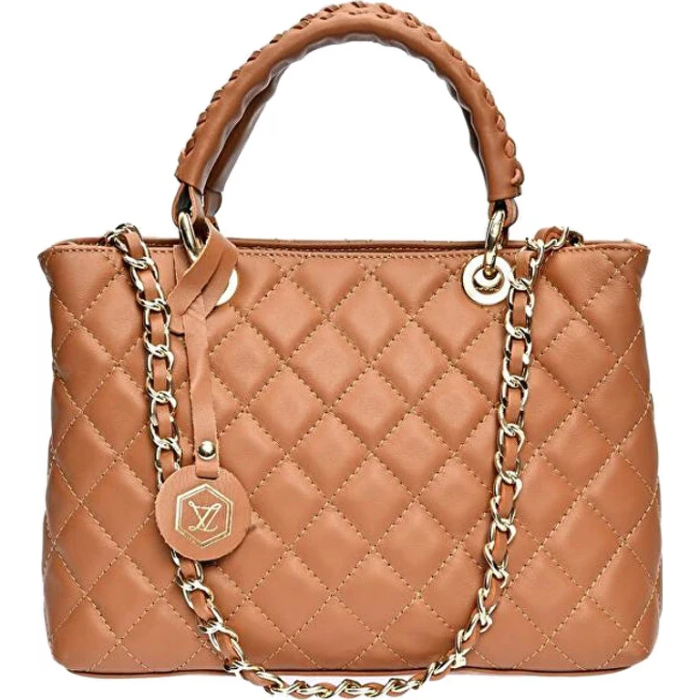 Women's Leather Handbag 2209 cognac