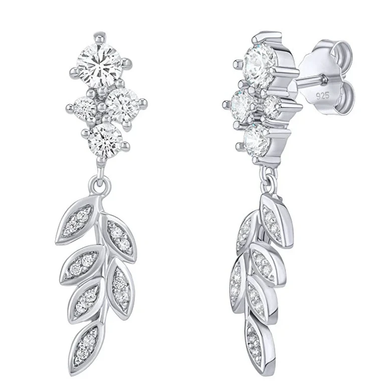 Stacy Silver Earrings with Transparent Zirconia Brilliance Fw16519Ew