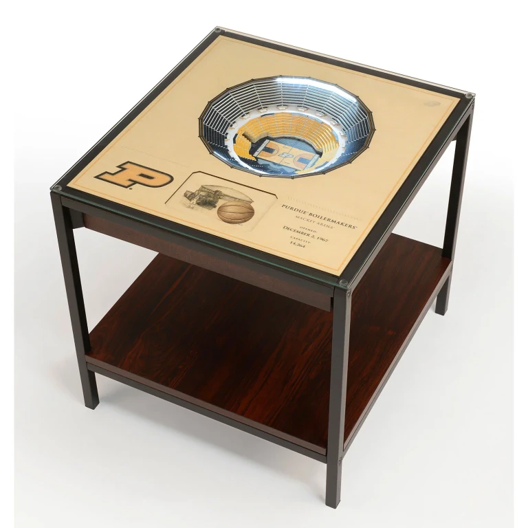 NCAA 25-Layer StadiumViews Lighted End Table - Purdue Boilermakers BB:- Purdue Boilermakers BB