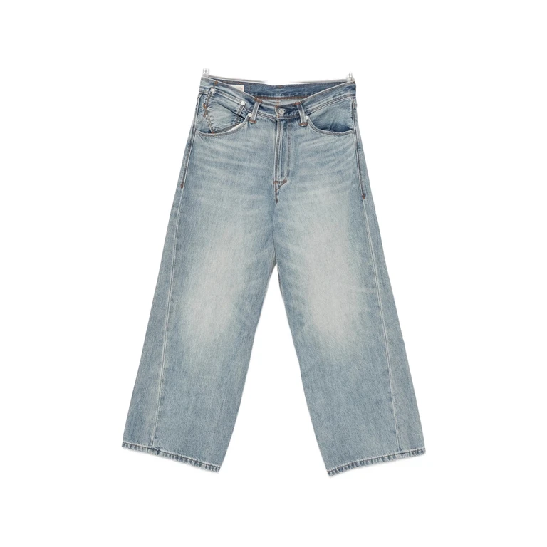 Faded Wide-leg Jeans