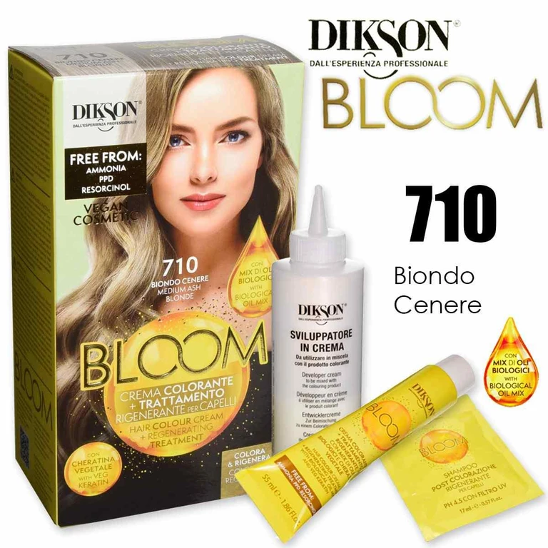 Bloom Färbecreme mit Keratin 710 Aschblond