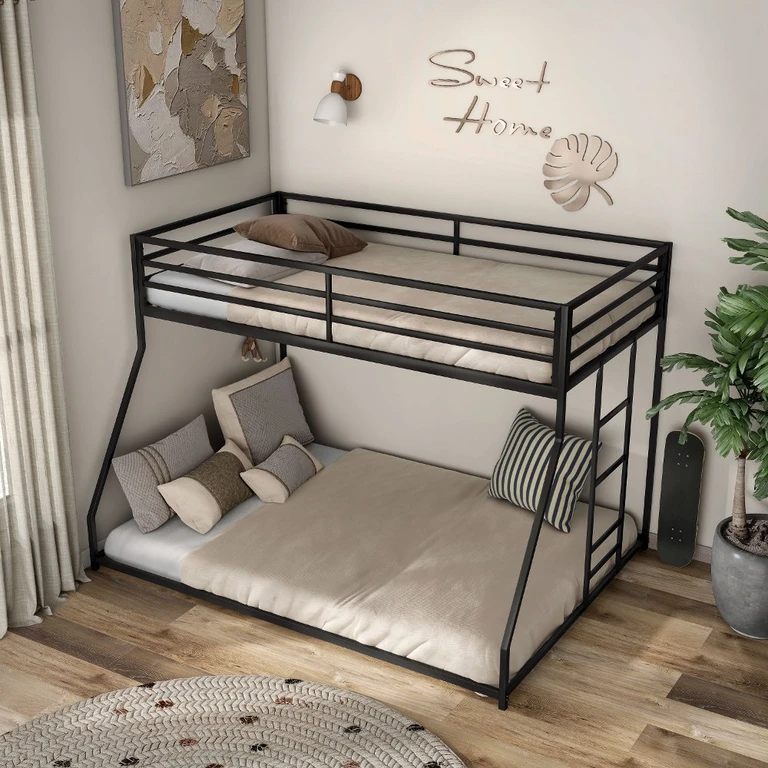 Jackson Black Metal Twin over Full Low Profile Bunk Bed
