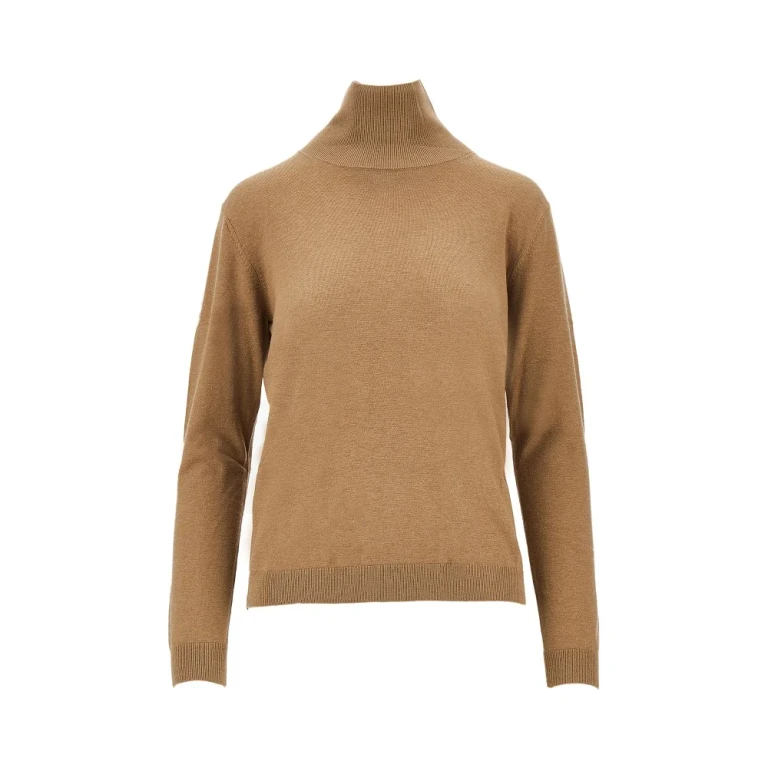 MAX MARA WEEKEND Silk and wool-blend knitted turtleneck Woman XS