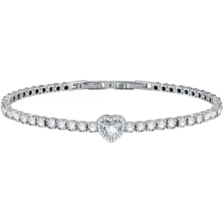 Romantic Silver Bracelet With Heart Tesori Savb11