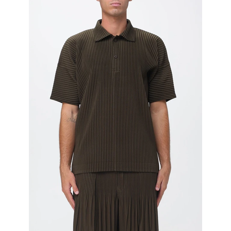 HOMME PLISSE' ISSEY MIYAKE Homme Plissé Issey Miyake Short-Sleeved Pleated Crêpe Polo Shirt (HP66JM06137)