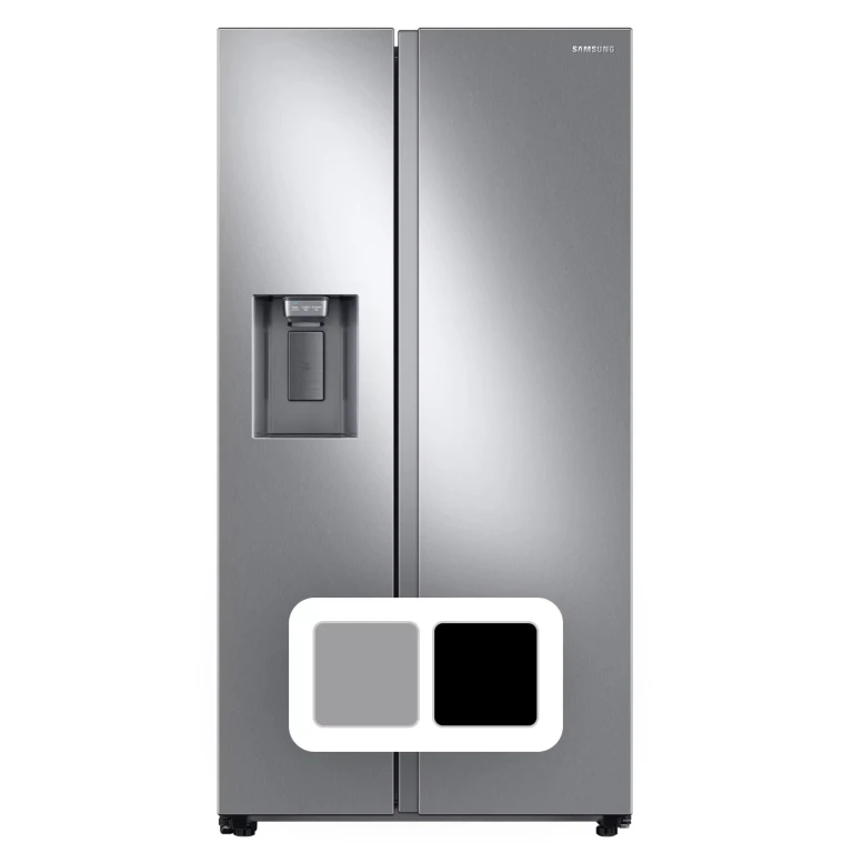 22 Cu. Ft. Counter Depth Side-by-Side Refrigerator:- Stainless Steel