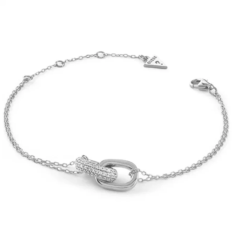 Women's Silver Bracelet with Crystals Nuances Jsbb04551Jwrh - Length: 18.4 Cm