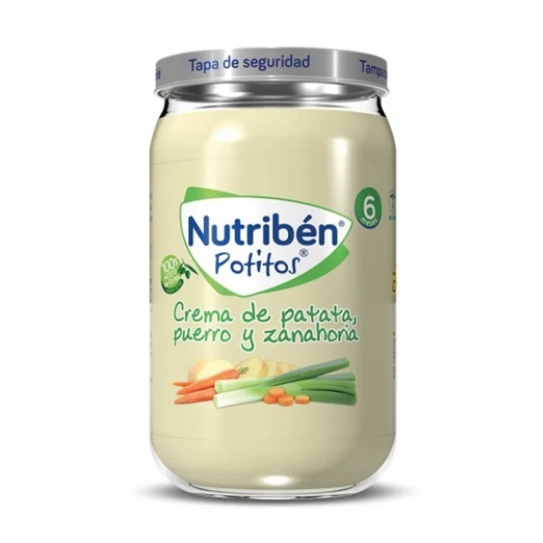 Nutribén Potato, Leek and Carrot Cream in a 235 g jar