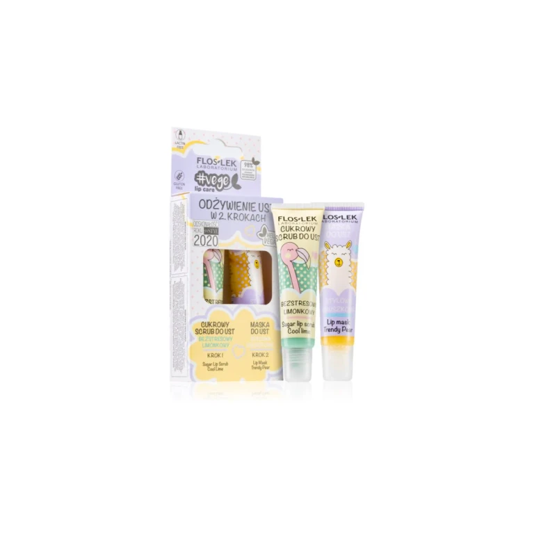 Vege Lip Kit Cool Lime Lip Scrub + Trendy Pear Lip Mask