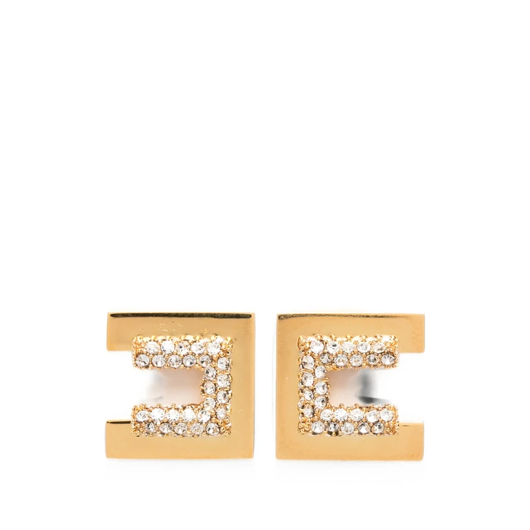 Crystal-embellished Logo-plaque Earrings