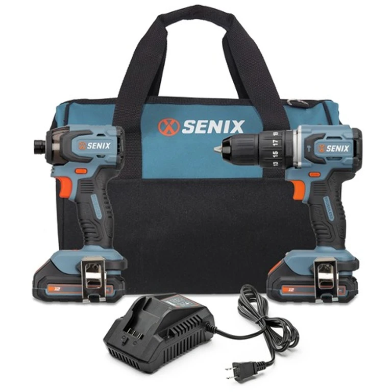 S2K2B2-02 20V Max Brushless 1/2 in. Cordless Hammer Drill/Driver and 1/4 in. Impact Driver Combo Kit with 2 Batteries (2 Ah)