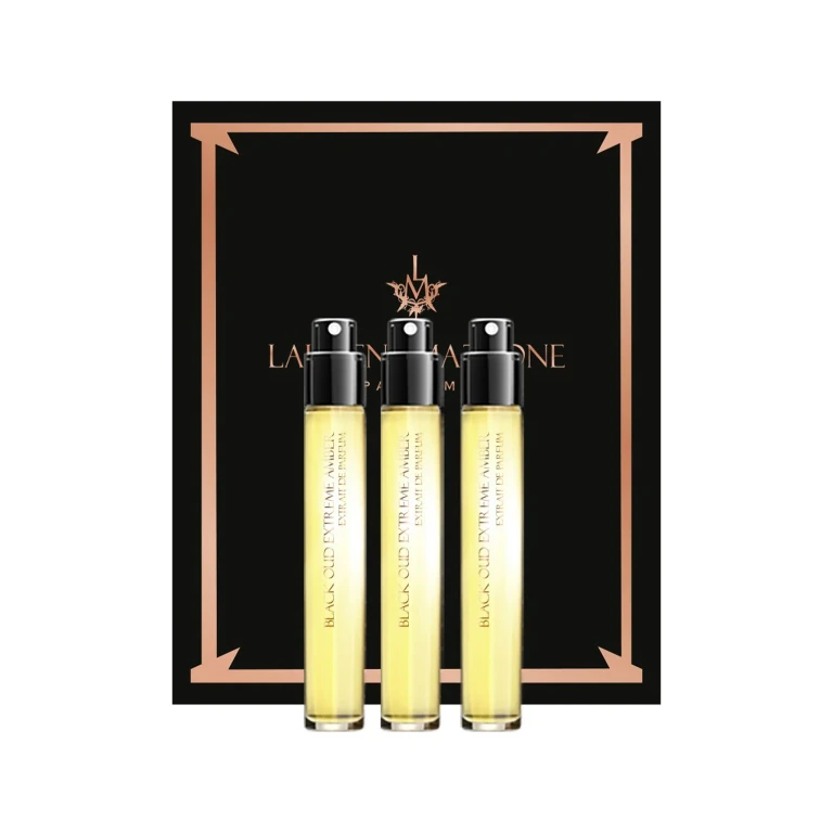 Set Laurent Mazzone Black Oud Extreme Amber Perfume Extract Unisex 3 pieces 15 ml