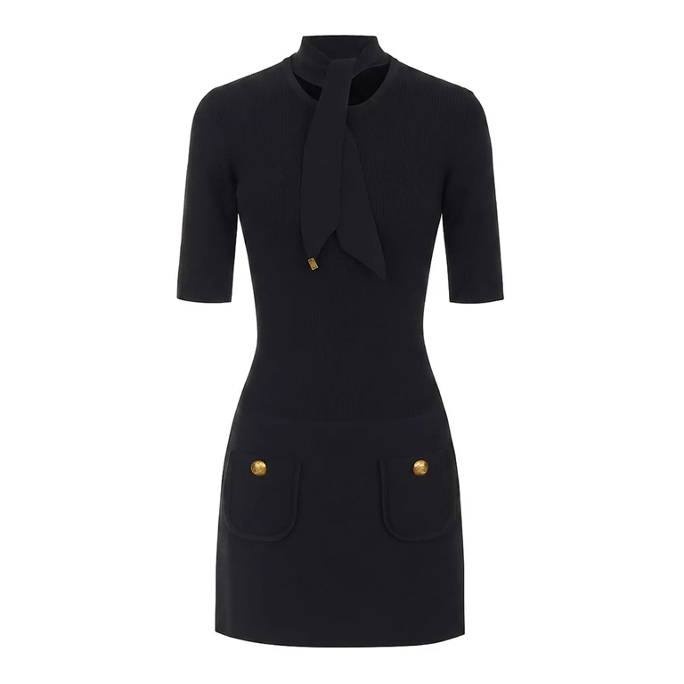Elisabetta Franchi Robe Au Genou - Noir (AM04S66E2110)